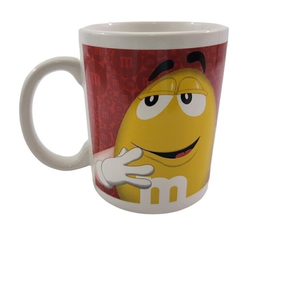 M&M’s Yellow and Red 12 Oz Official Licensed Ceramic Coffee Cup Mug - Picture 8 of 16